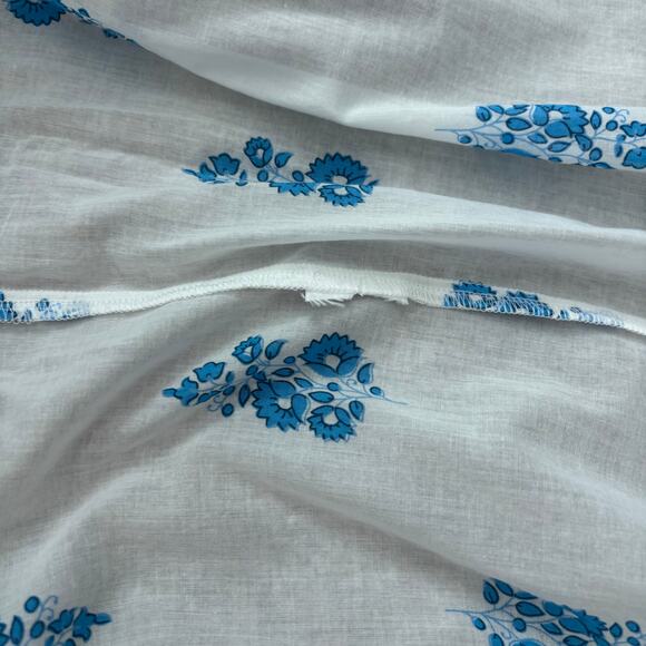 J Crew Women’s White Blue Printed Midlength Sarong Cover-up Sz L Beachy - Picture 7 of 8